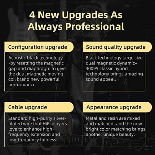 KZ ZSN PRO X in-Ear Earbud Headphones with Mic Dual Driver 1BA+1DD Hybrid Wired Earbuds Earphones Compatible with Android, iPhone, iPad, Laptops, MP3 and Most 3.5mm Interface (Black with Mic) - color: Black, size: With Mic