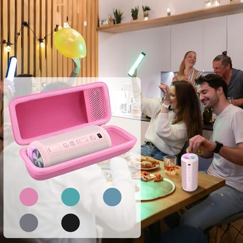 Khanka Hard Travel Case for Ortizan Portable Bluetooth Speaker, IPX7 Waterproof Wireless Speaker, Case Only (Pink) - color: Pink