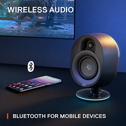 SteelSeries Arena 7 RGB Illuminated 2.1 Gaming Speakers with Powerful Bass, Subwoofer, and Bluetooth - For PC, PlayStation, Mobile - style: Arena 7