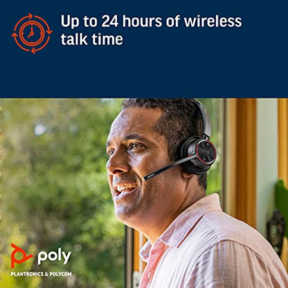 Poly Voyager 4320 UC Wireless Headset with Charge Stand USB-C 21847901, Refurbished