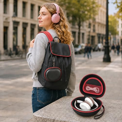 Headphone Case for Picun B8 P26/ for Beats Solo 4, Studio Pro, Solo3, Studio3 On-Ear Headphones More Foldable Bluetooth Wireless Headset (Extra Large) - Black - color: Black