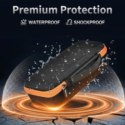 Wireless Microphone Case for JBL PartyBox Wireless Mics | Hard EVA Shell, Removable Divider, Mesh Pocket for Receiver and Batteries, with 2 Foam Windscreens, Carry Handle, Box Only