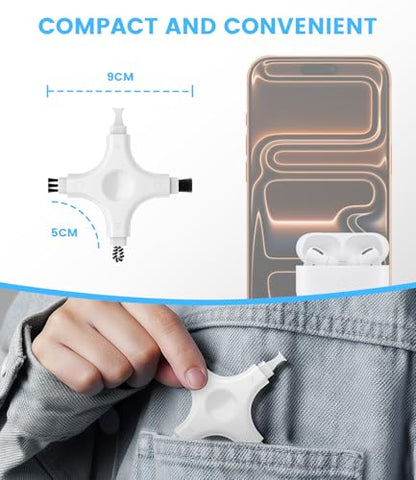 Phone Cleaning Kit, Multi-Tool Charging Port Cleaner with Soft PVC Brushes for iPhone & USB-C Devices, Speakers & Earbuds, White - color: White
