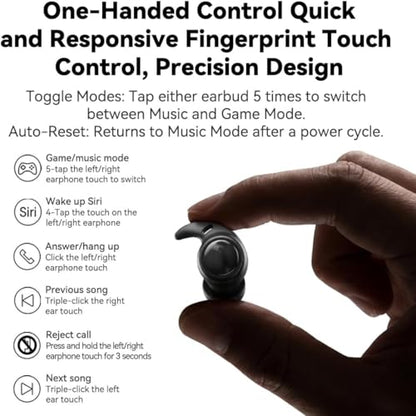 NE76 Sleep Earbuds Adaptive Noise Cancelling Earbuds Bluetooth 6.0 Wireless Headphones 40H & 165 Languages, Mini Invisible Earplugs for Side Sleepers Small Earphones for Sleeping, Travel, Work - color: Black