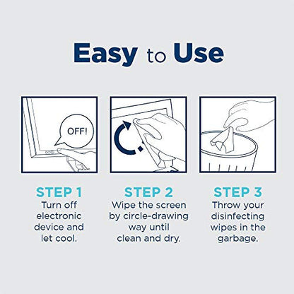 Tech Armor Screen Cleaning Wipes for TV, iPhone, Computer, iPad - 100 Wipes | Removes fingerprints & smudges, Gentle on coatings, Quick everyday clean, Home & office, for laptops, e-Readers, Phones