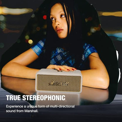 Marshall Emberton III Portable Bluetooth Speaker - Rugged Waterproof/Dust-Proof Design | Loud Stereo Sound, Deep Bass | Compact and Wireless for Travel and Outdoors - Cream - color: Cream