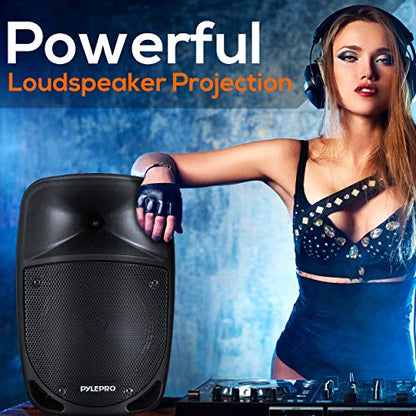 Pyle Portable 800W Karaoke PA System with Wireless Microphone, Bluetooth Streaming, Rechargeable Battery, USB/SD Recording & Powerful Sound – Compact Karaoke Speaker and PA Speaker for Home and Events - size: 8-inches Subwoofer
