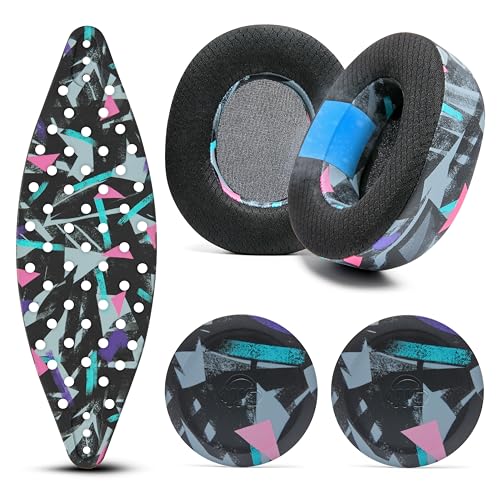 WC Mod Kit V2 Nova Pro Wireless, Pro Omni & Elite - Gel Earpads & Headband | Made by Wicked Cushions | Side Plates also included. Fits Arctis Nova Pro Wireless, Elite & Pro Omni | 90's Black - color: 90's Black