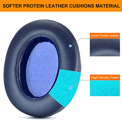 Defean Blue Earpads for Sony WH-XB910 XB910N(NO fit WH-H910N) | Replacement Ear Cushions for Sony WH-XB910 XB910N Headphones,High-Density Noise Cancelling Foam - color: Blue