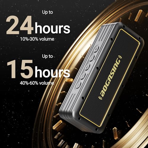 BOGASING G4 Portable Bluetooth Speaker with 50W Full-Bodied Sound