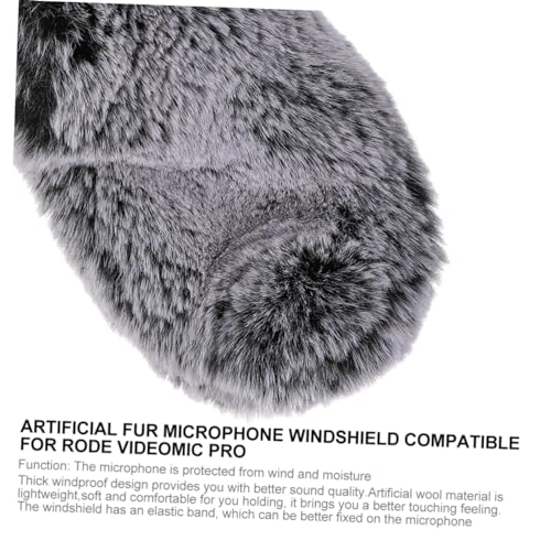 Hemoton Artificial Wool Wind Muff Microphone Cover for Videomic Pro Pro Windshield for