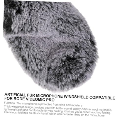 Hemoton Artificial Wool Wind Muff Microphone Cover for Videomic Pro Pro Windshield for