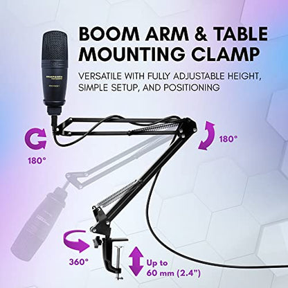 Marantz Professional Pod Pack 1 USB Microphone with Boom Arm | Includes Boom Arm, Plug and Play USB, PC and Mac Compatible, for Voice Chat, Content Creation, Gaming, Streaming and Podcasts - style: USB Mic w/ Boom Arm