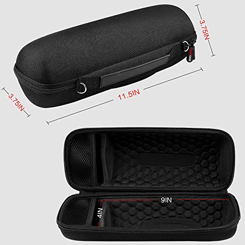 Comecase Hard Travel Case for JBL Charge 4/ Charge 5 Waterproof Bluetooth Speaker. Carrying Storage Bag Fits Charger and USB Cable (Case Only) - Black - color: Inside Black