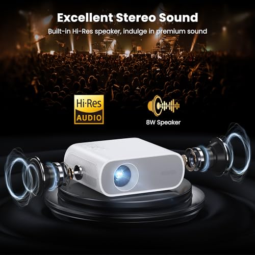 HOMPOW Official Licensed Smart Mini Projector with Wifi and Bluetooth - style: Netflix System