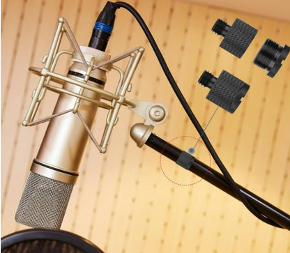 Mic Thread Adapter Kit, Slivery, 8Pcs - style: 8 pcs slivery