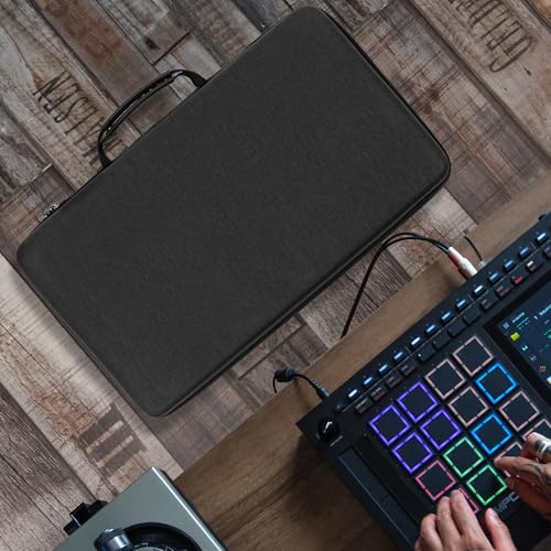 GEEKRIA Audio Interface Carrying Case, Compatible with Akai Professional MPC Live III, EVA Hard Shell Portable Travel Bag (Dark Gray) - color: Dark Grey
