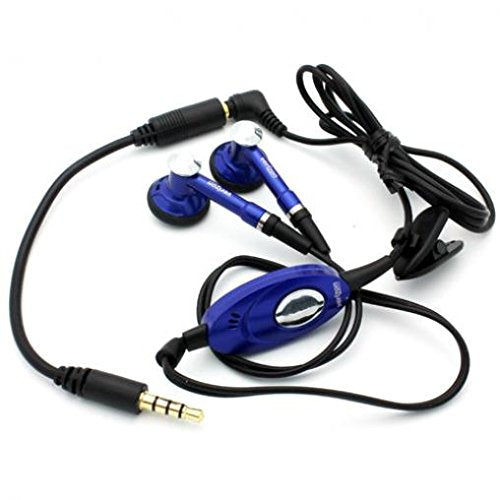 Compatible with DuraForce Pro 2 - Verizon Wired Headset Handsfree Earphones Dual Earbuds Headphones Microphone with 2.5mm to 3.5mm Adapter [Blue] Works with Kyocera DuraForce Pro 2