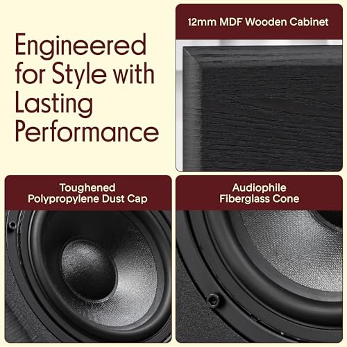 Pyle 5.25” Wired Bookshelf Speakers Pair – 2-Way HiFi Home Theater Speakers with Wall Mount Brackets, Paper Cone Woofer & Soft Dome Tweeter, Compact Stereo Speaker System, Black - color: Black, size: 5.25 inch