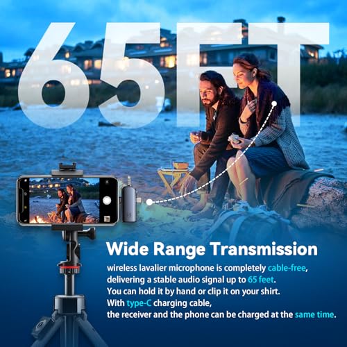 3 in 1 Wireless Lavalier Microphones for iPhone,Android,USB-C,Camera,Built-in Reduction ChipNoise,Plug-Play, 2.4G Ultra-Low Delay Mini Microphone for Interview/tiktok/Vlog/YouTube(3 MIC)