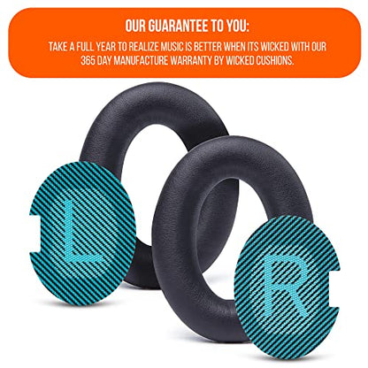 WC Wicked Cushions Upgraded Replacement Ear Pads for Bose Headphones - Compatible with QC15 / QC25 / QC35 & 35 ii / QC2 / AE2 / AE2i / AE2W / Soundlink - Softer Leather, Luxury Memory Foam | Black - color: Black