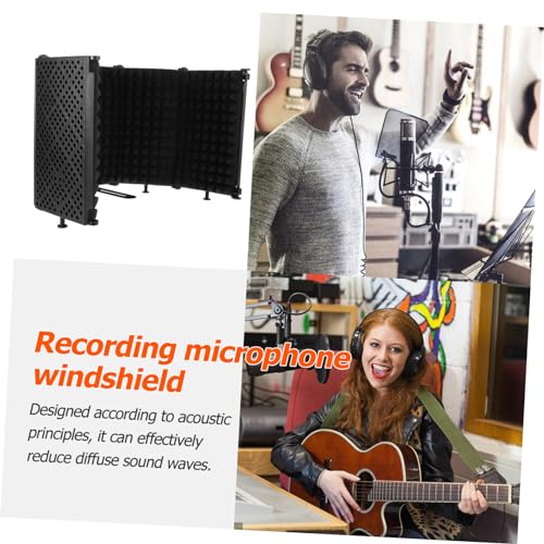 Microphone Isolation Shield Folding Panel Design for Desktop Mics