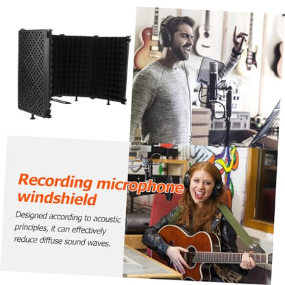 Microphone Isolation Shield Folding Panel Design for Desktop Mics