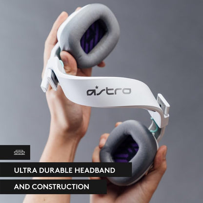 Astro A10 Gaming Headset Gen 2 Wired Headset, Over-Ear Gaming Headphones, Lightweight & Damage Resistant, Flip-to-Mute Microphone, 32 mm Drivers, Compatible with PS5, PS4, Nintendo Switch, PC - White