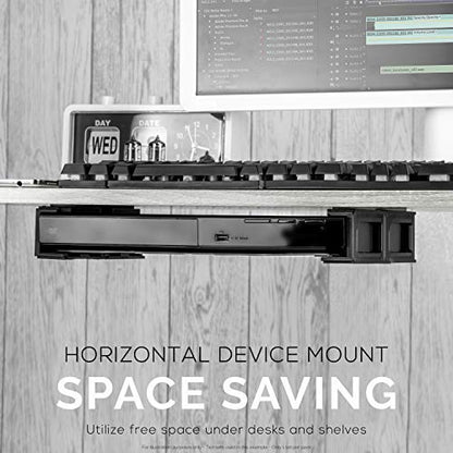 Screwless 1.5" Wide Horizontal Cable Box Mount, Modem, Router, Mesh, Streaming Media Devices & More | Mount Horizontally Any Device upto 1.5" Wide & 4lb, Strong VHB Adhesive, No Tools by Brainwavz