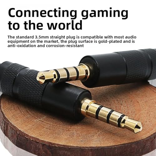 Jectse IEM Cable with Detachable Mic, 2 Pin 0.78mm Upgrade Cable OFC Gold Plated 3.5mm Plug, with Detachable Microphone, for QDC UE TRN CCA Headphones