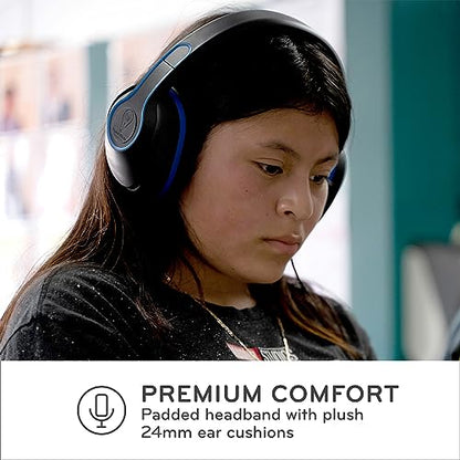 TWT Audio REVO TW300 Premium Over-Ear Wired Headphones - 3.5mm Jack | Noise Reducing, Durable, For Classrooms, School, Students, Teachers, Universal Device Compatibility - size: 1 Pack