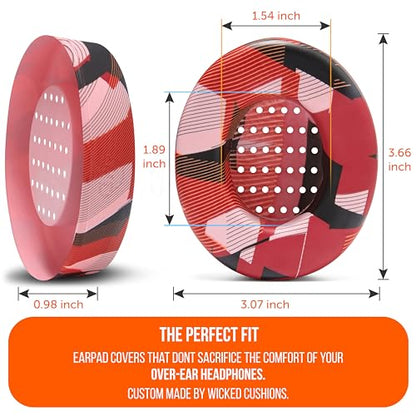 WC SweatZ Studio - Patented Covers for Beats Studio 3 (A1914) & 2 (B0500) | Made by Wicked Cushions | Made with Premium Silicone | Also fits B0501 | Red Prism - color: Red Prism