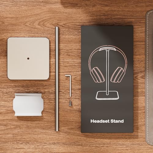Headphone Stand for Desk - Headset Stand (White) | headphone holder with Aluminum Hanger, headphone holder for AirPods Max, Sony, Bose, Beats and More - color: White
