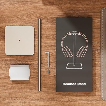 Headphone Stand for Desk - Headset Stand (White) | headphone holder with Aluminum Hanger, headphone holder for AirPods Max, Sony, Bose, Beats and More - color: White