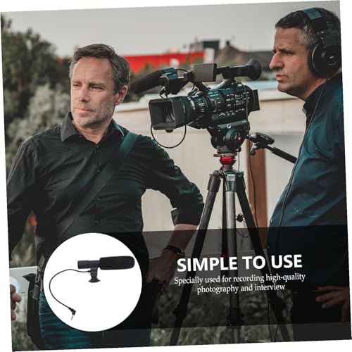 Mikinona Digital Camera Microphone High-Sensitivity Recording Mic for DSLR and Smartphone Interviews Photography with Stereo Plug Condenser Mic for Sound Recording