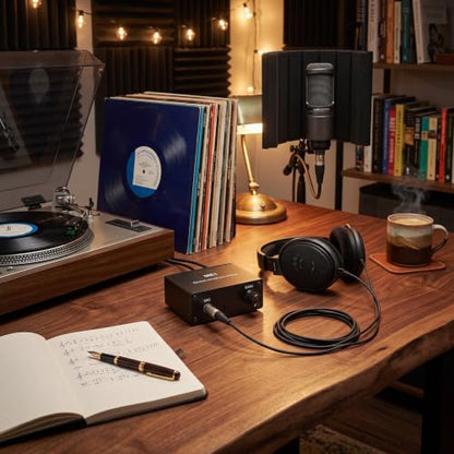 Microphone Preamp, Electret Microphone Amp, Adjustable Gain 0-20db Sound Amplifier, Audio, Microphone Preamplifier for Podcast, Livestream, Broadcasting