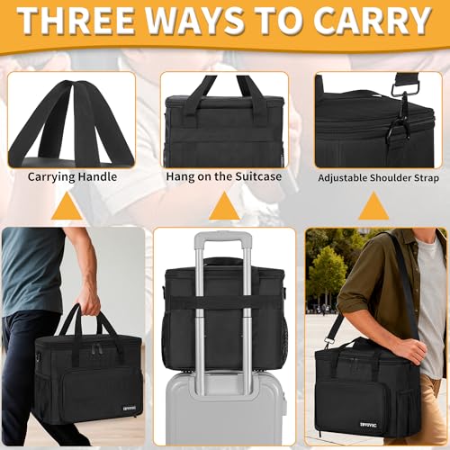IBVIVIC 8 Slots Wireless Microphone Case with Foam, Microphone Carry Bag | Mic Storage Travel Bag with Shoulder Strap for Singing Party, Travel, Performances, Hosting, Black - size: 8 Slots