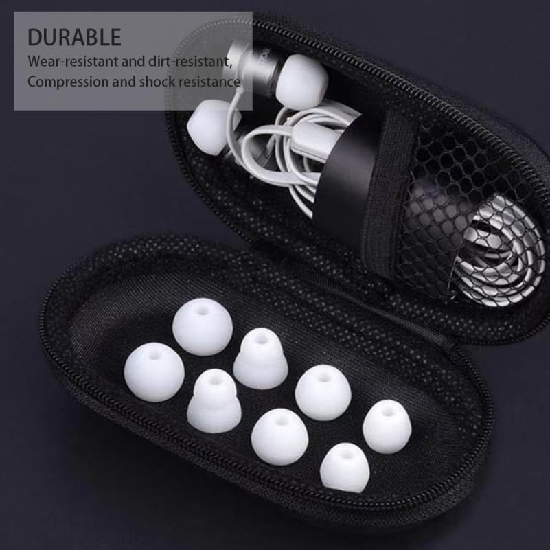 ARTIBETTER Shockproof Headphone Storage Bag Compact Case with Zipper Organizer for Earbuds Electronic Accessories Portable Carrying Pouch
