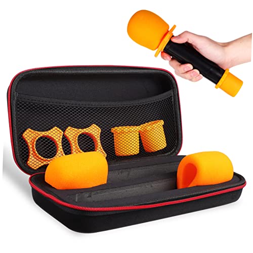 Microphone Protective Case Holder with Metal Zipper and Sponge Lining