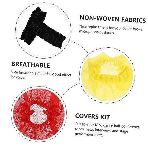 200PCS Disposable Microphone Covers Non-Woven Dust Protection Wraps for Microphones for Studios and Events