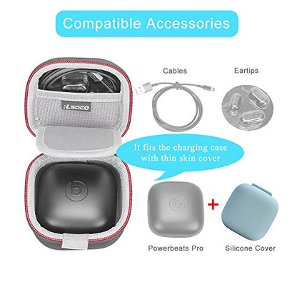 RLSOCO Carrying Case for Beats Powerbeats Pro Wireless Earbuds (Case Only) - color: Grey