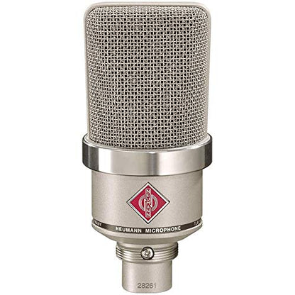 NEUMANN TLM-102 Large Diaphragm Studio Condenser Microphone (Nickel) with Suspension Shockmount & Pop Filter
