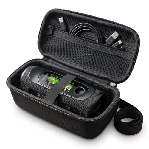Portable Storage Case for MiLESEEY GeneSonic Pro Golf Speaker, Golf Speaker and Handheld GPS Rangefinder Travel Bag, Mesh Pocket for Charging Cable Accessories， with Handle and Shoulder Strap