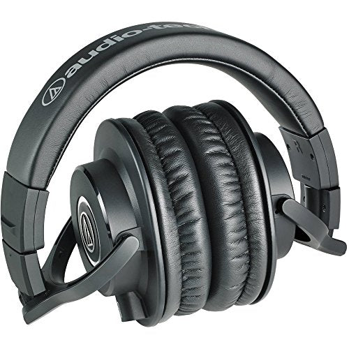 Audio-Technica ATH-M40x Professional Studio Monitor Headphone, Black, with Cutting Edge Engineering, 90 Degree Swiveling Earcups, Pro-Grade Earpads/Headband, Detachable Cables Included | Cutting Edge Engineering, 90 Degree Swiveling Earcups, Pro-Grade Ear