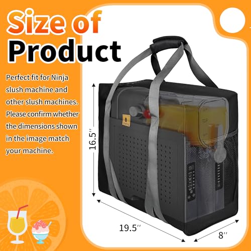 Carrying Bag for Ninja Slushine Machine,Easy Use | FS301/FS300/FS299/FS605 and Other Slushine Machines - Large Capacity, Perfect for Party, Travel & Tour