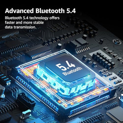 TOZO HA1 70H Over Ear Wireless Headphones Bluetooth 5.4 Foldable Headset | Deep Bass Stereo Sound, 32 Custom EQ Modes, Control Via Button, 78ms Low-Latency, Clear Call, Ideal For Travel Daily Use - color: Black