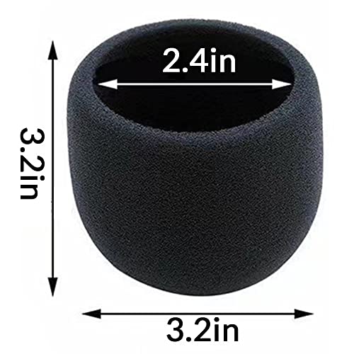 Custom Mic Cover Foam Microphones Personalized Windscreens Condenser (black)