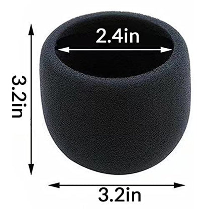Custom Mic Cover Foam Microphones Personalized Windscreens Condenser (black)