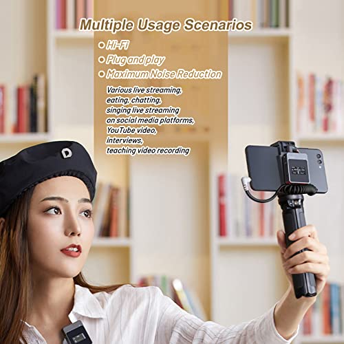 TRS to TRRS Cable 3.5mm Microphone Cable, 1/8 Male to Male(Black) | Coiled Right Angle Mic Cord Compatible iPhone, Smartphone with Tablets - color: Black