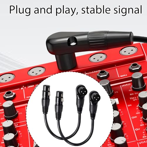 2pcs Right Angle XLR Cable, Adjustable-Angle Male to Straight Female 90 Degree XLR Adapter Connector for Sound Equipment Mixers recorders Accessories(Black, 1ft/30cm)